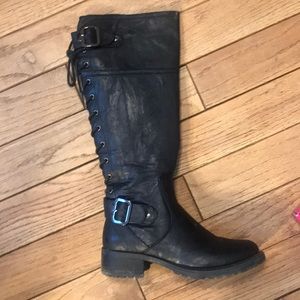 Black motorcycle boots